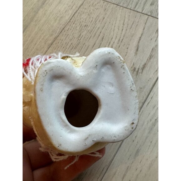 Vintage Snowman Figurine With Red Hat & Scarf ceramic porcelain christmas winter - Picture 8 of 8